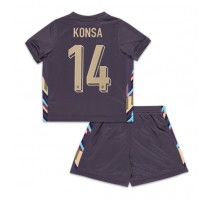 Anglia Ezri Konsa #14 Koszulka Wyjazdowa dzieci ME 2024 Krótki Rękaw (+ krótkie spodenki)